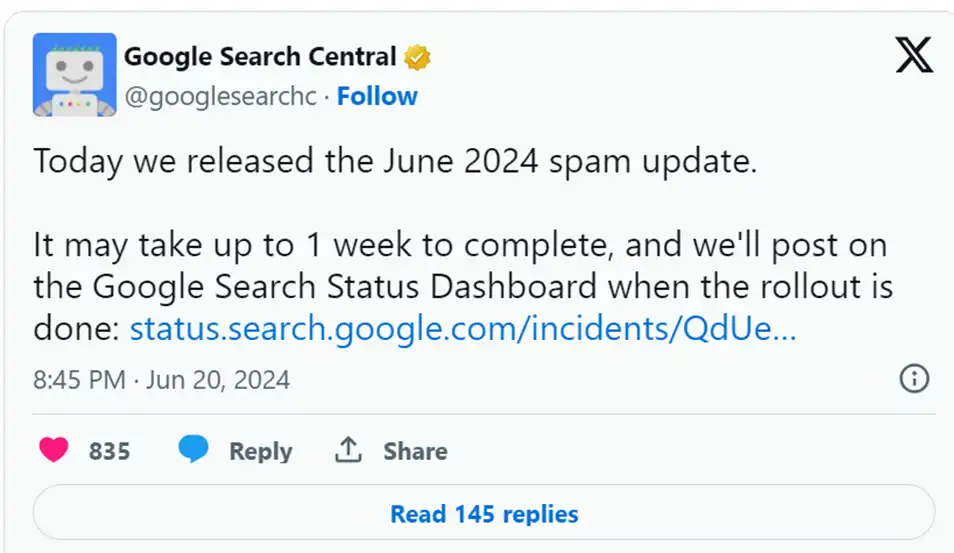 Google june 2024 spam update